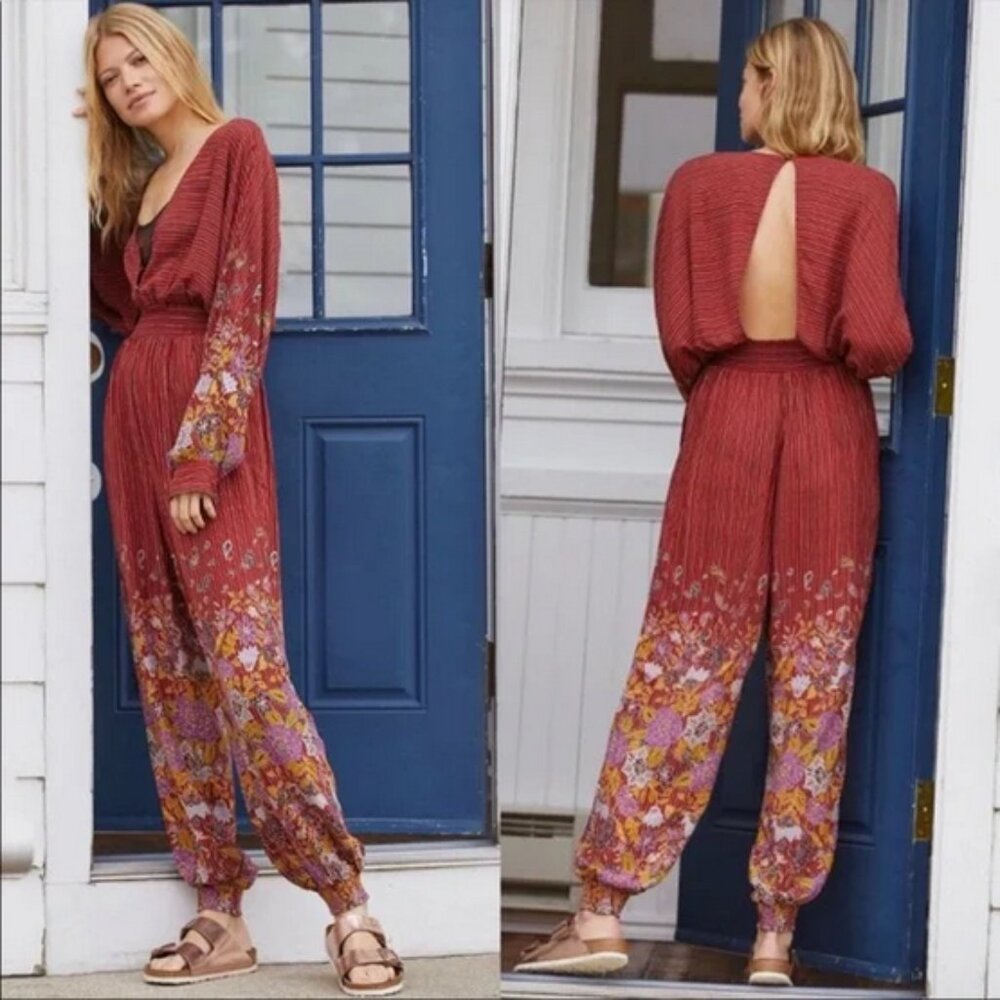 Anthropologie Breezy Open-Back Jumpsuit